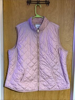 Old Navy pink Quilted Zip-Front Vest